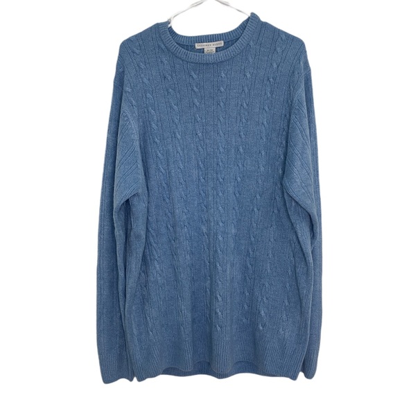 Geoffrey Beene Other - Geoffrey Beene light blue cable knit sweater men's size XL
